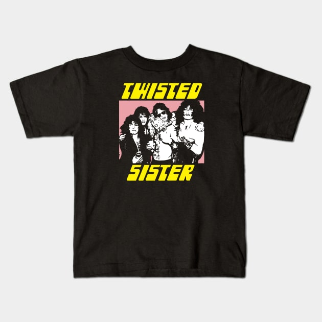 Twisted Sister Kids T-Shirt by Chewbaccadoll